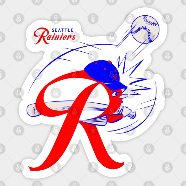 Defunct Seattle Rainiers Baseball Sticker by LocalZonly